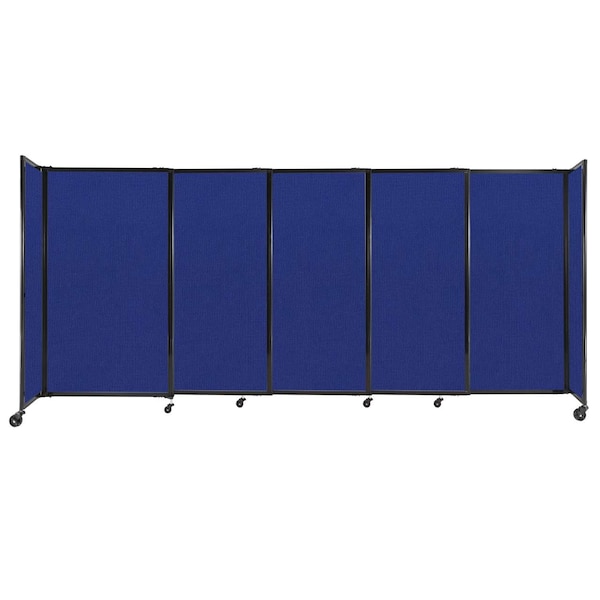 StraightWall Sliding Portable Partition 11'3" x 5' Royal Blue Fabric